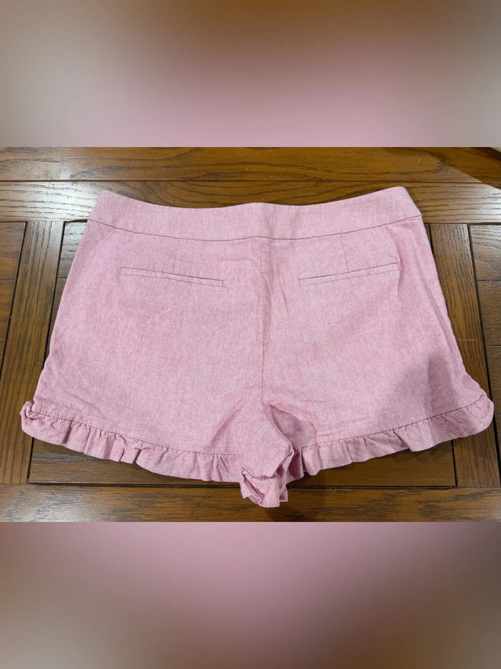 Loft Pink Ruffle Shorts - Picture 2 of 3